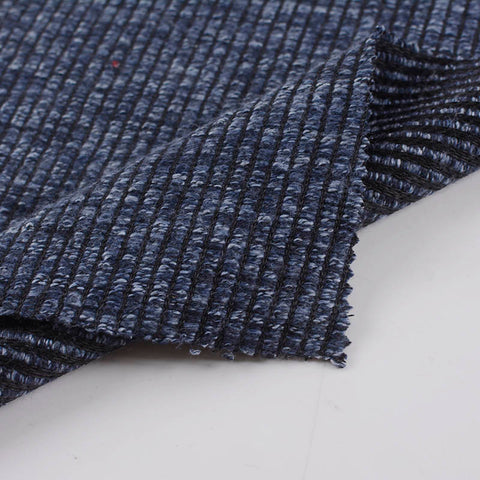 Dark Blue Marl Chunky Knit, Polyester, 318 gsm