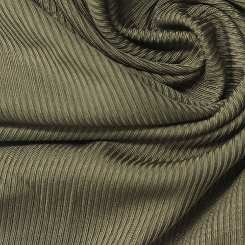 Polyester Stretch Milk Silk Knit Fabric, 280 gsm, 160 cm — Khaki