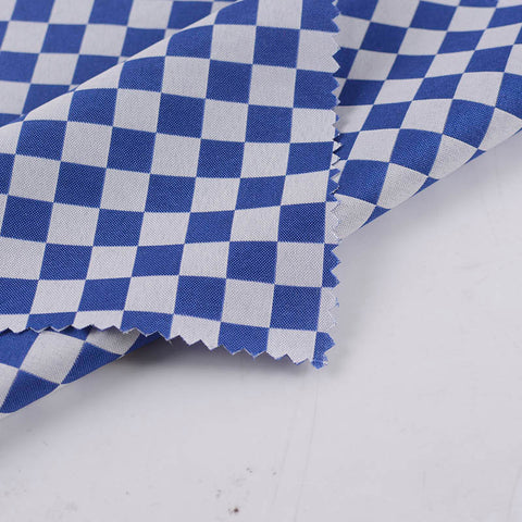 Plaid 100% Polyester Woven Fabric, 134 gsm, 144 cm — Grey