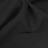 Polyester Stretch Linen-Look Fabric, 254 gsm — Black — photo 2