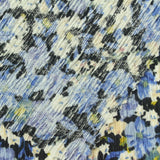 Blue Floral Crepe, Polyester — photo 2
