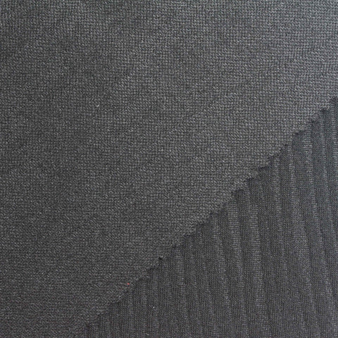Jacquard Polyester Stretch Interlock Knit Fabric, 240 gsm, 155 cm — Grey