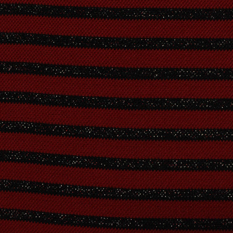Red Glitter-Stripe Knit, 210 gsm, 170 cm, ref EF-222483