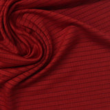 Red Horizontal-Stripe Jersey Knit, Polyester — photo 2