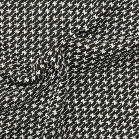 Black Houndstooth Jacquard, Polyester, 300 gsm, 160 cm, ref EF-213042