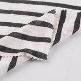Black Vertical-Stripe Knit, Cotton-Poly — photo 2
