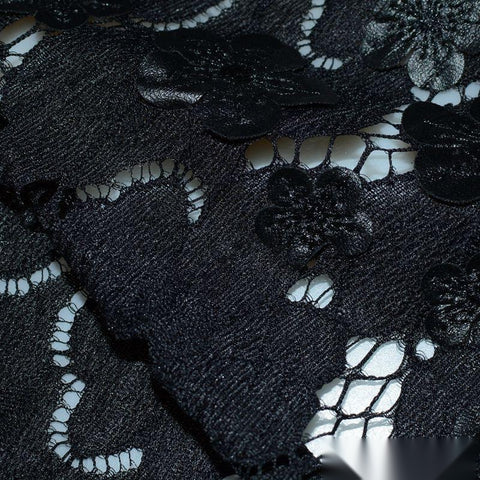 Black Floral Lace, 184 gsm