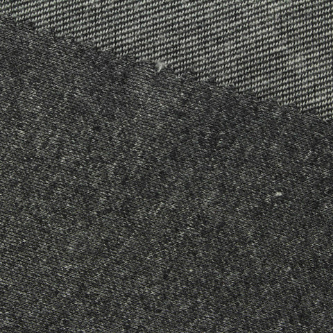 Black Herringbone Interlock Knit, Polyester, 270 gsm