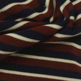 Brown Horizontal-Stripe Velvet, Polyester — photo 2