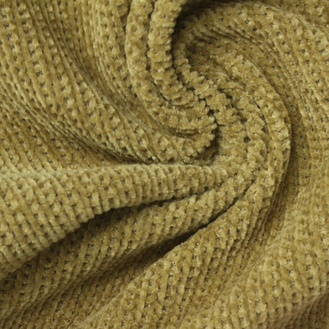 Polyester Stretch Chenille Fabric, 260 gsm, 165 cm — Khaki, ref EF-258945