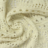 Cream Eyelet Chunky Knit, Poly-Cotton — photo 2