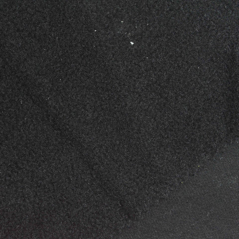 Brushed Polyester Cotton Knit Fabric, 300 gsm, 170 cm — Black