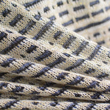 Light Beige Horizontal-Band Interlock Knit, Metallic — photo 2