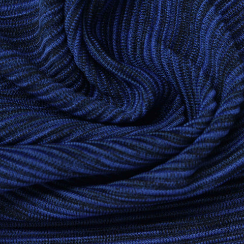 Blue Marl Interlock Knit, 308 gsm