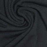 Viscose Stretch Rib Knit Fabric, 280 gsm, 125 cm — Black — photo 2