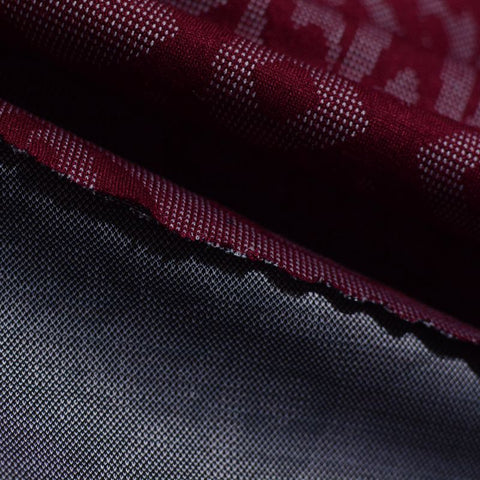 Burgundy Tone-on-Tone Jacquard, Poly-Viscose