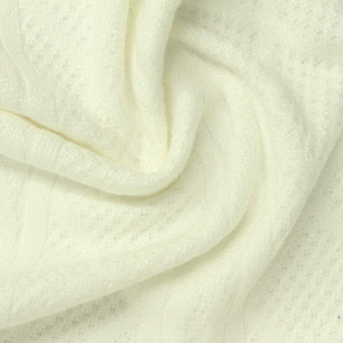 Jacquard Viscose Polyester Blend Stretch Pointelle Knit Fabric, 350 gsm — Green