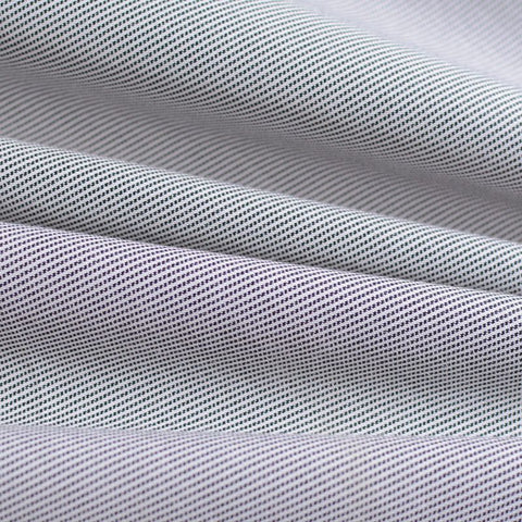 White Horizontal-Stripe Woven, Poly-Cotton