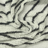 Black Horizontal-Stripe Chunky Knit, Polyester — photo 2