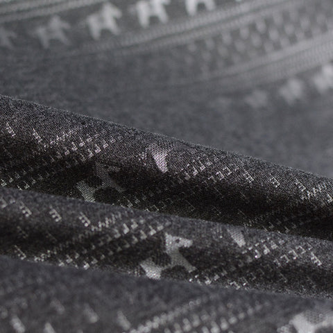 Light Grey Geometric-Line Jacquard, Poly-Viscose