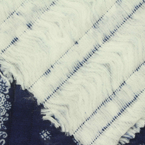 Navy Paisley Scuba Knit, Polyester