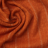 White Vertical-Stripe Crepe, Polyester — photo 2
