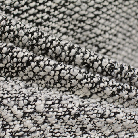 Black Marl Chunky Knit, Polyester, 270 gsm, 160 cm