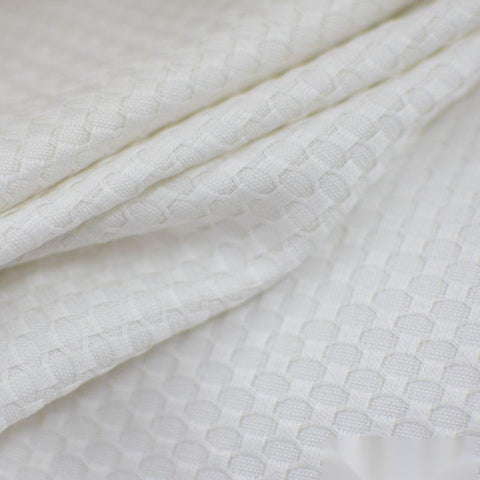 White Textured-Honeycomb Poplin, Cotton