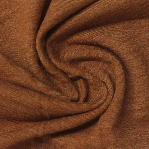 Brown Marl French Terry, Poly-Viscose, 245 gsm
