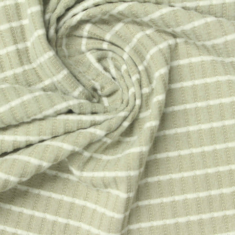 Light Beige Grid Rib Knit, Polyester