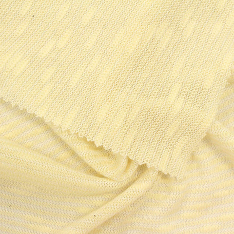 Cotton Polyester Stretch Chunky Knit Fabric, 150 gsm, 150 cm — Yellow