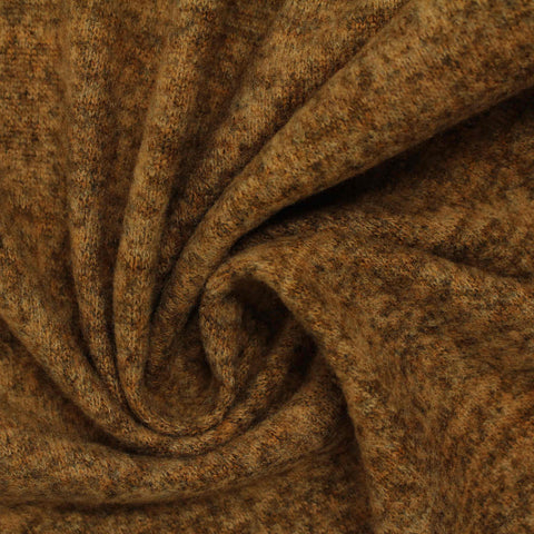 Brown Marl Jersey Knit, Poly-Cotton, 220 gsm