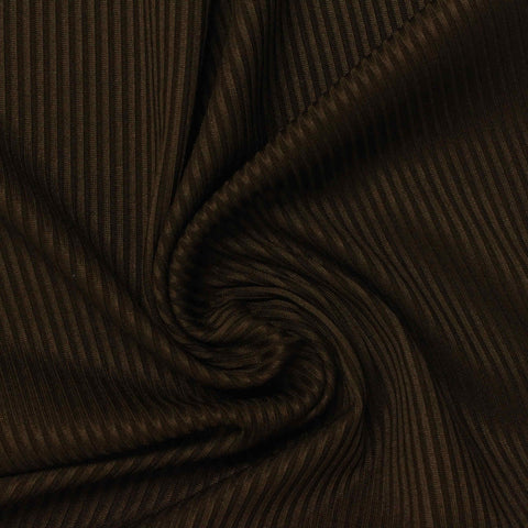 Polyester Stretch Milk Silk Knit Fabric, 180 gsm, 125 cm — Brown
