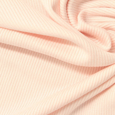 Viscose Stretch Rib Knit Fabric, 270 gsm, 120 cm — Pink