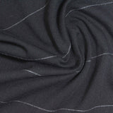 White Horizontal-Stripe Jersey Knit, Cotton — photo 2