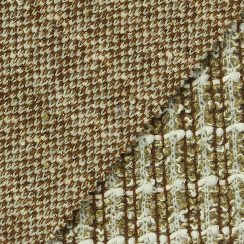 White Grid Bouclé, Poly-Acrylic