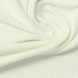 Cotton Polyester Stretch Jersey Knit Fabric, 272 gsm, 130 cm — White — photo 2