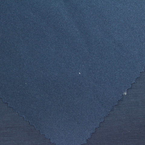Polyester Tencel Lyocell Stretch Scuba Knit Fabric, 250 gsm, 160 cm — Navy