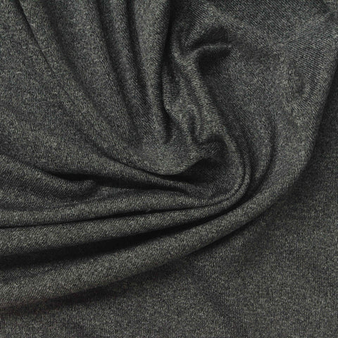 Heathered Grey Marl Jersey Knit, Polyester, 165 gsm, 170 cm
