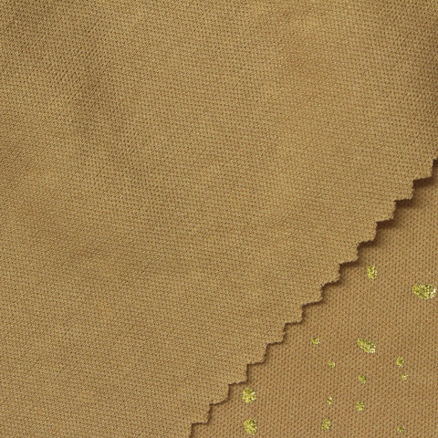 Gold Glitter Jersey Knit, Polyester