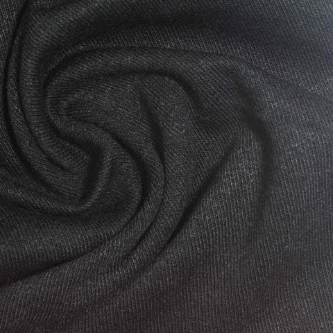 Dark Grey Heather French Terry, Poly-Viscose