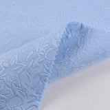 Light Blue Leaf Jacquard, Poly-Cotton — photo 2
