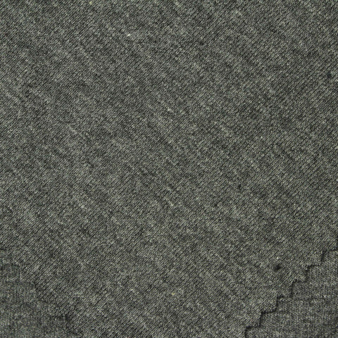 Heathered Grey Marl Rib Knit, Viscose, 210 gsm