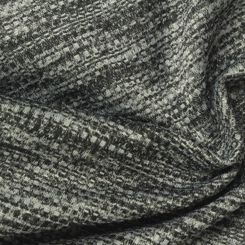 Black Heathered-Marl Knit, Polyester, 250 gsm