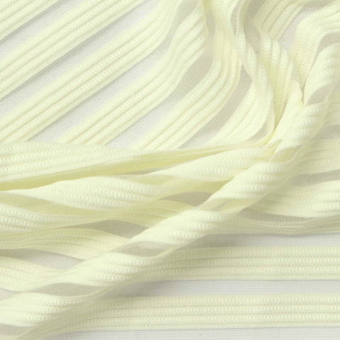 Cream Stripes Twill, Cotton-Poly