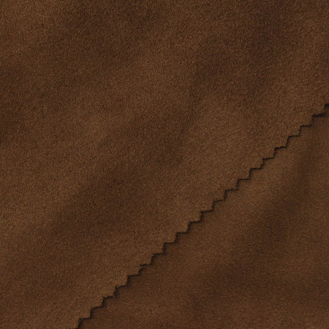 Polyester Stretch Faux Suede Fabric, 261 gsm, 160 cm — Brown