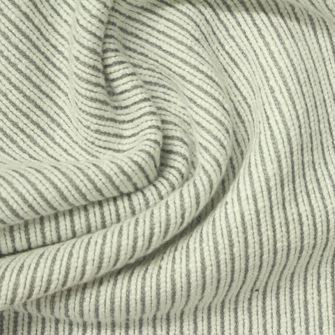 Grey Vertical-Stripe Chunky Knit, Cotton