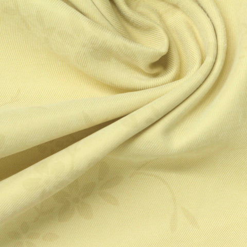 Pale Yellow Tone-on-Tone Floral Jacquard, Polyester
