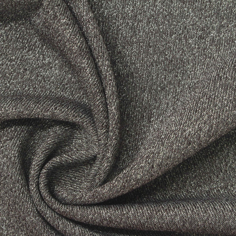 Heathered Grey Marl Jersey Knit, Viscose-Poly, 190 gsm