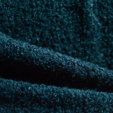 Polyester Chunky Knit Fabric, 302 gsm, 172 cm — Blue